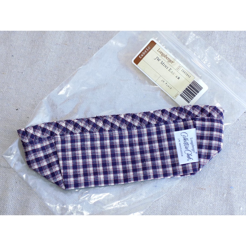 JW Plaid J.W. Mini Easter Basket Liner Longaberger - Picture 1 of 4